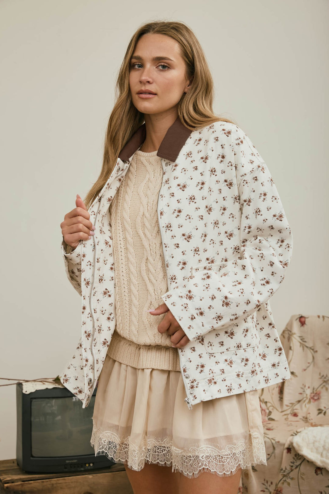 Floral Print Fall Jacket