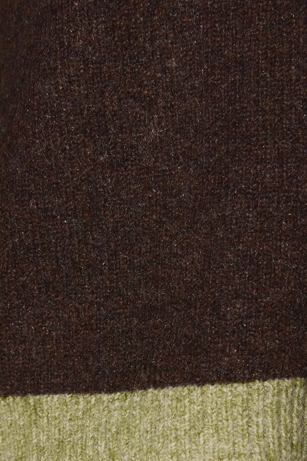 Brown and Green Crewneck Cardigan