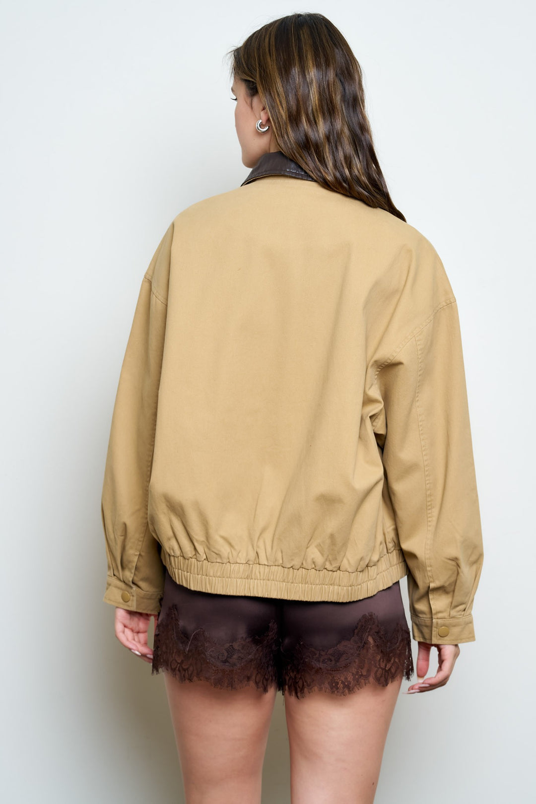 Khaki Zip Up Jacket
