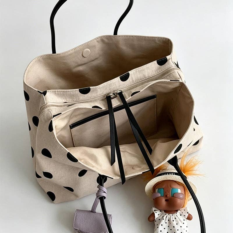 Polka Dot Canvas Bag