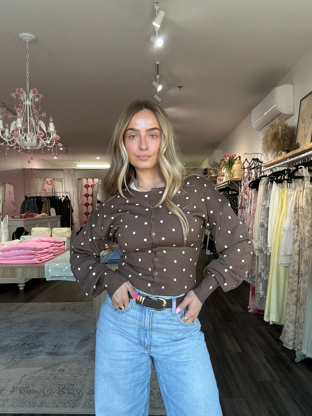 Polka Dot Cardigan