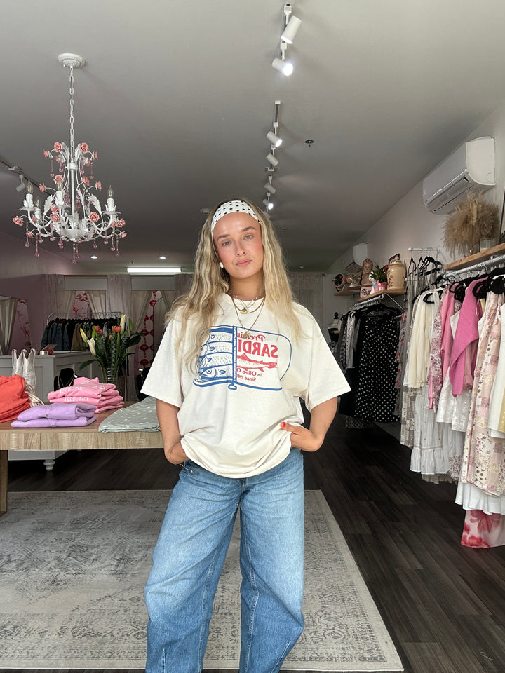 Sardine Oversized Graphic Tee