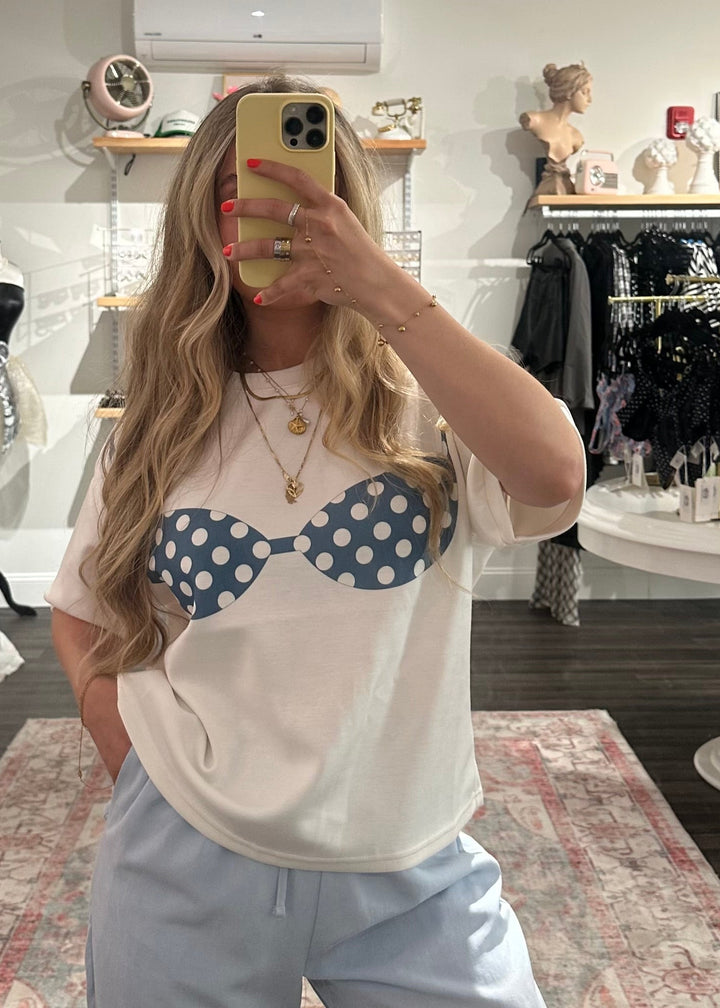 Polka Dot Bikini Top