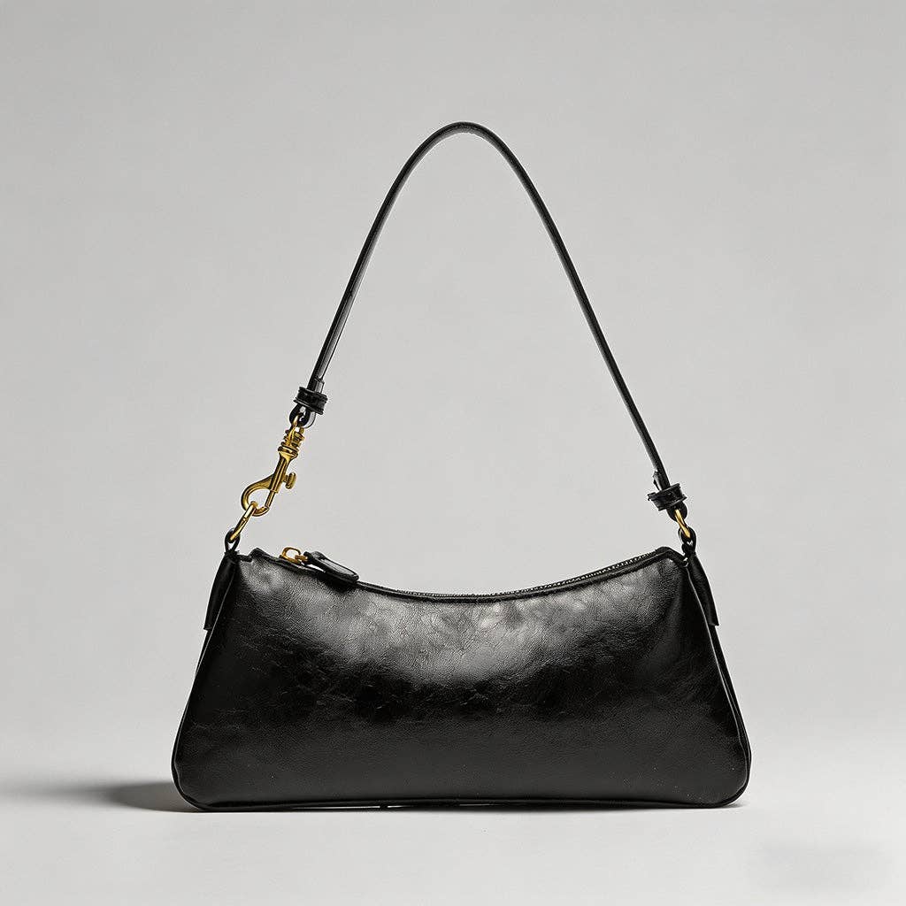 Vintage Oil-Wax Leather Shoulder Bag