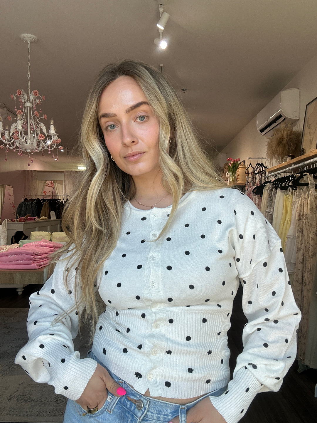 Polka Dot Cardigan