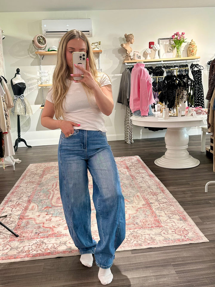 Denim Barrel Baggy Jean