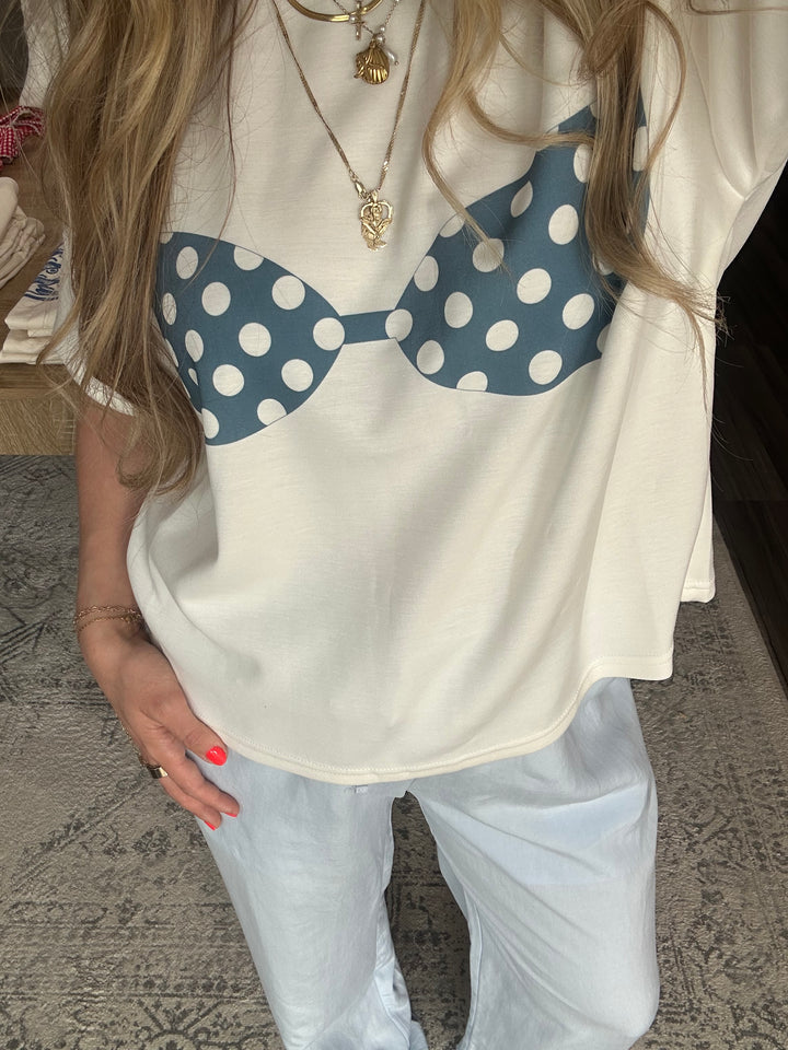 Polka Dot Bikini Top