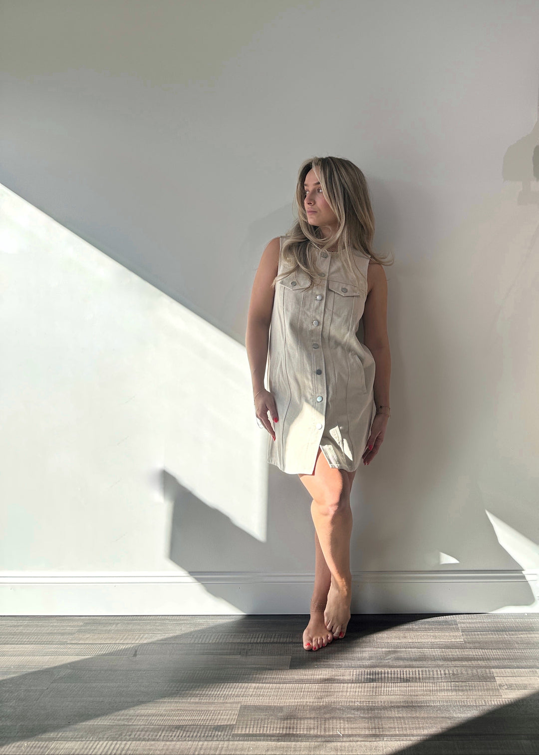 cream denim shirt dress Buy Sosandar Cream Popper Front Denim Dress from Next USA