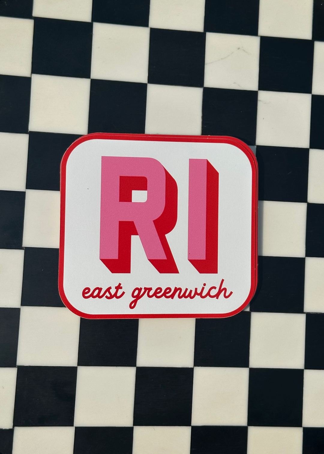RI East Greenwich Monogram Sticker