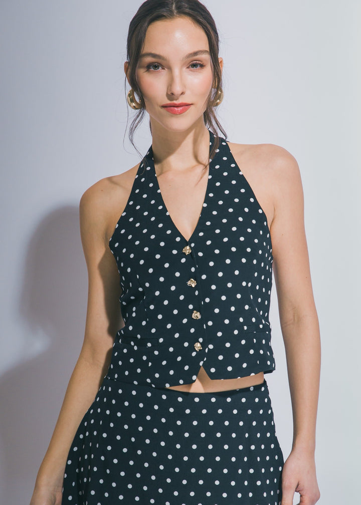 Polka Dot Halter Top