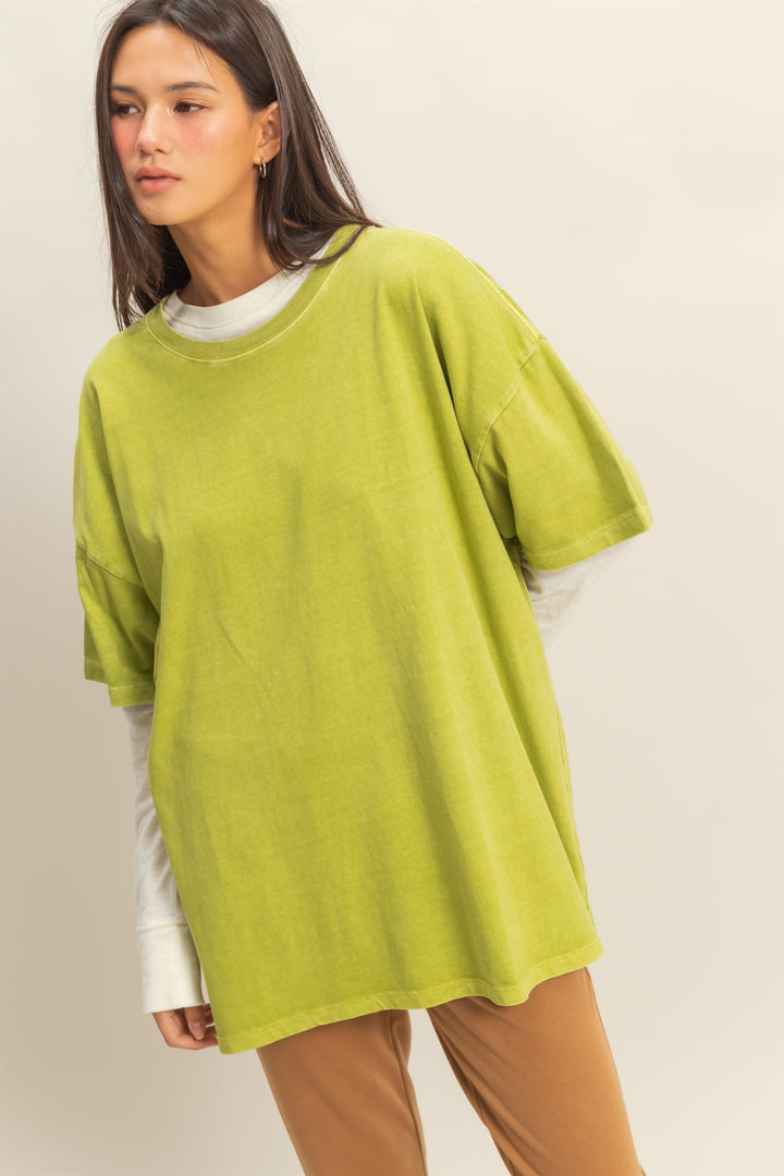 Algae Green Cotton Tee
