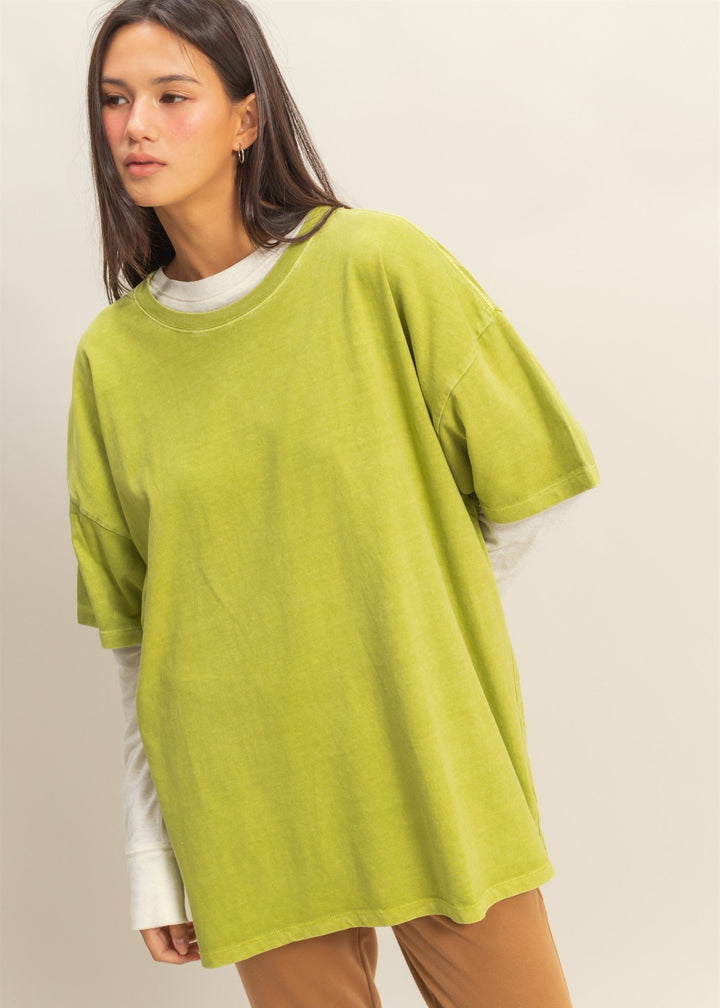 Algae Green Cotton Tee
