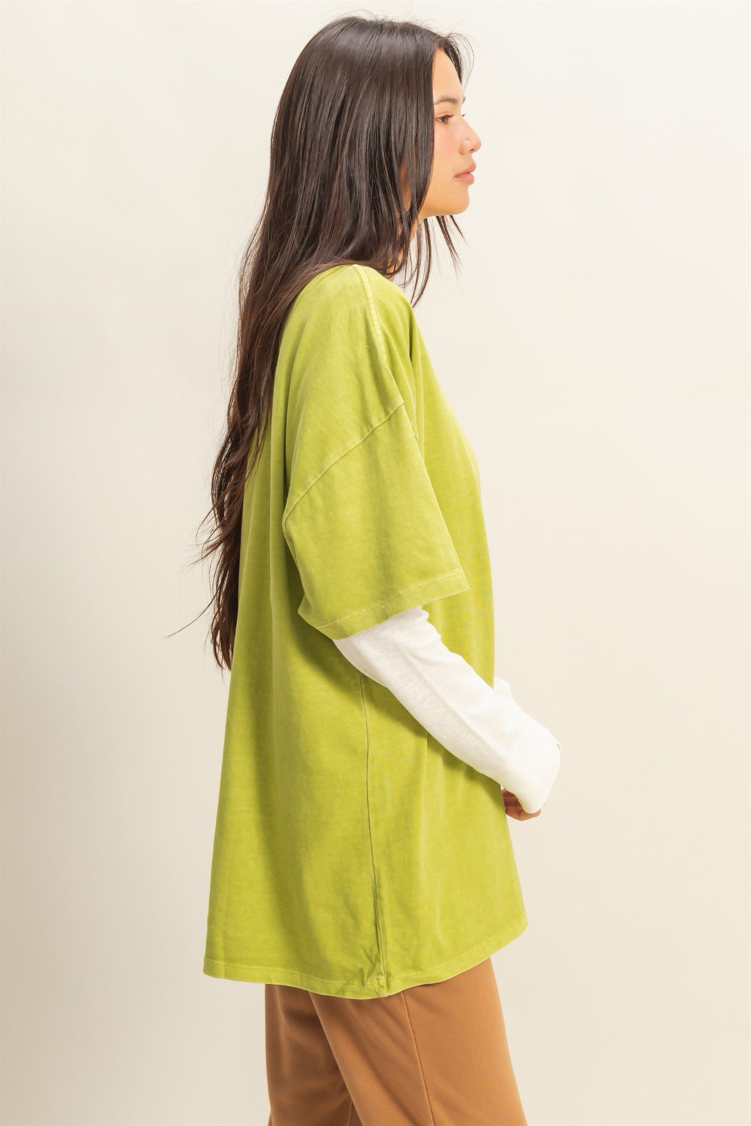 Algae Green Cotton Tee