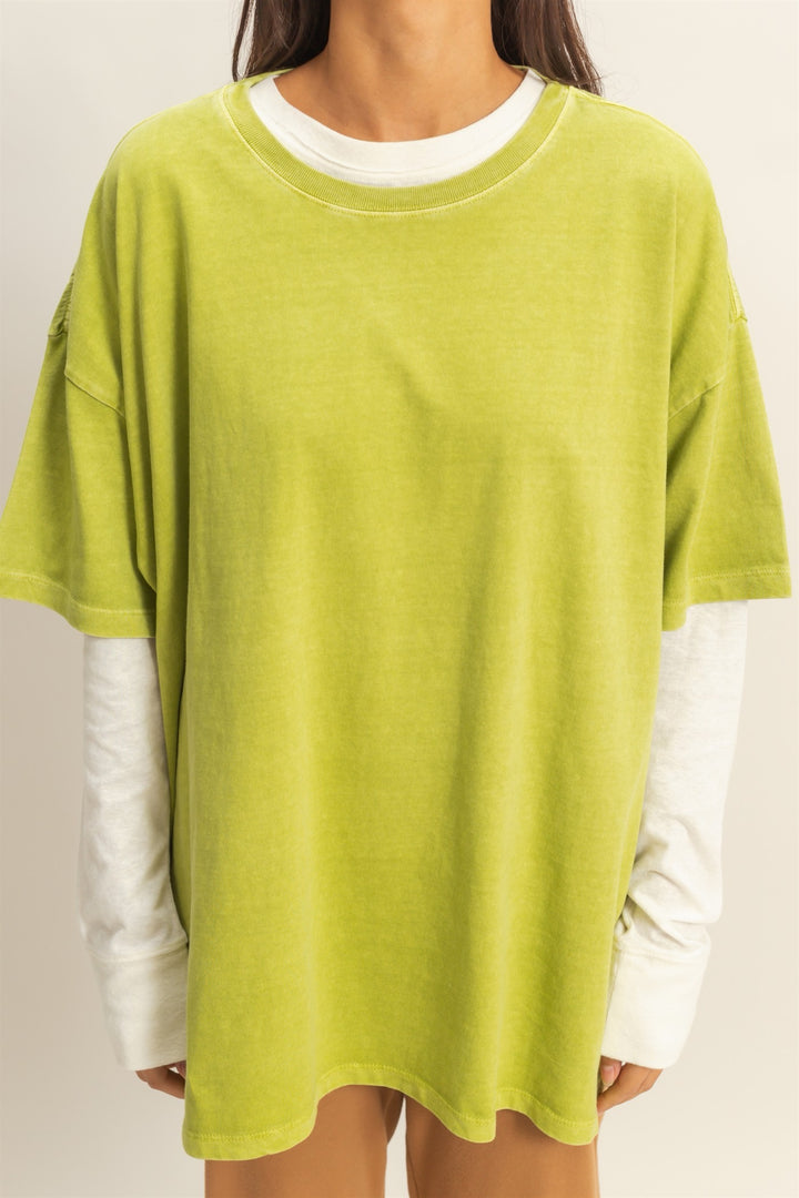 Algae Green Cotton Tee