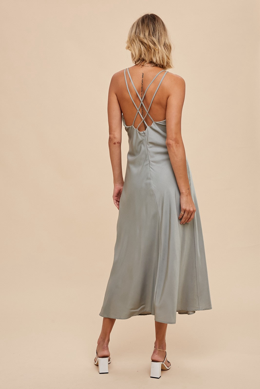 Lace Detailing Midi Dress