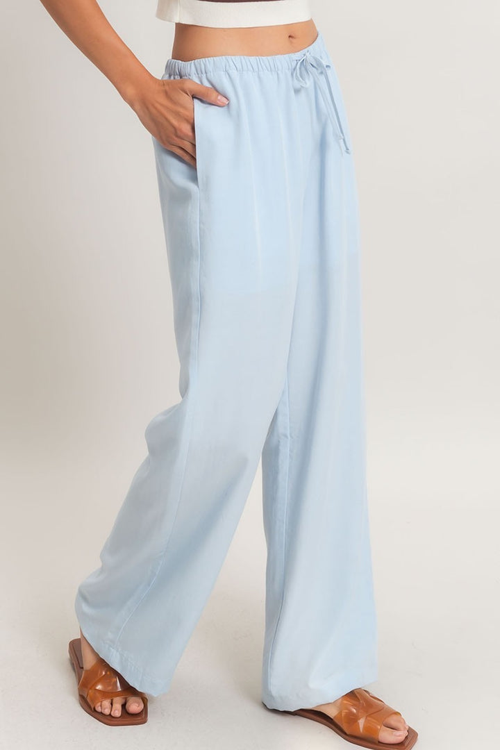 Sky Blue Straight Leg Pants