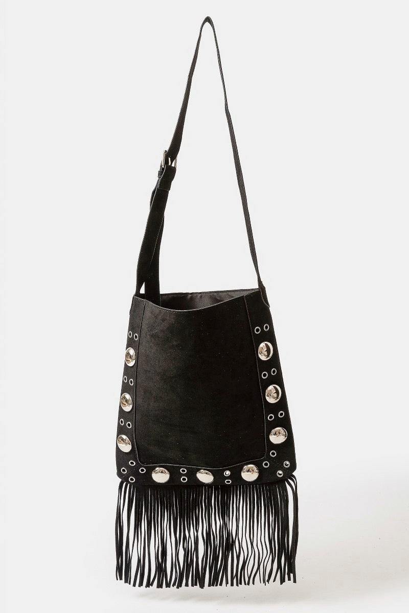 Faux Suede Crossbrody