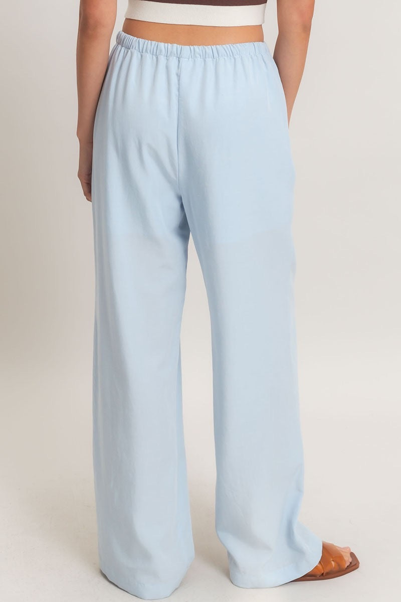 Sky Blue Straight Leg Pants