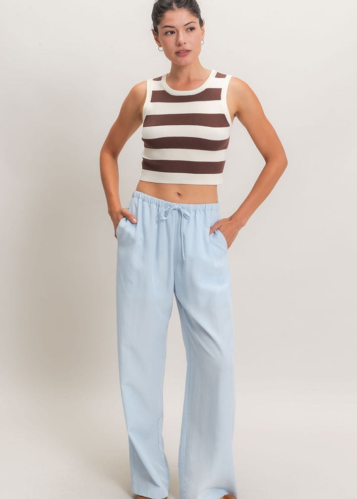Sky Blue Straight Leg Pants