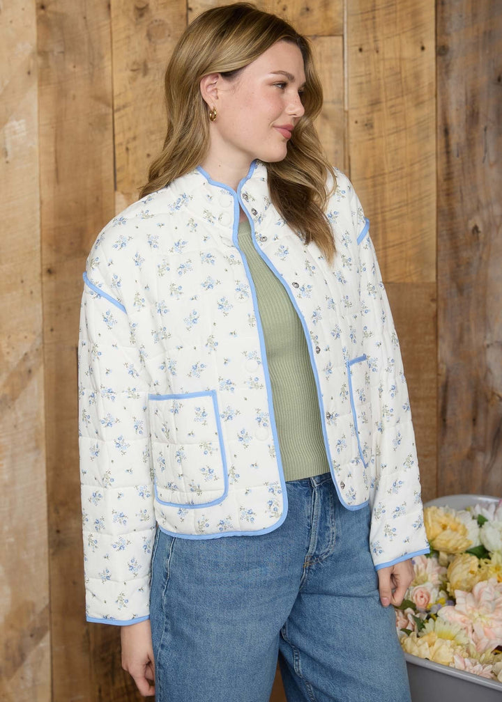 Floral Lightweight Quilted Jacket