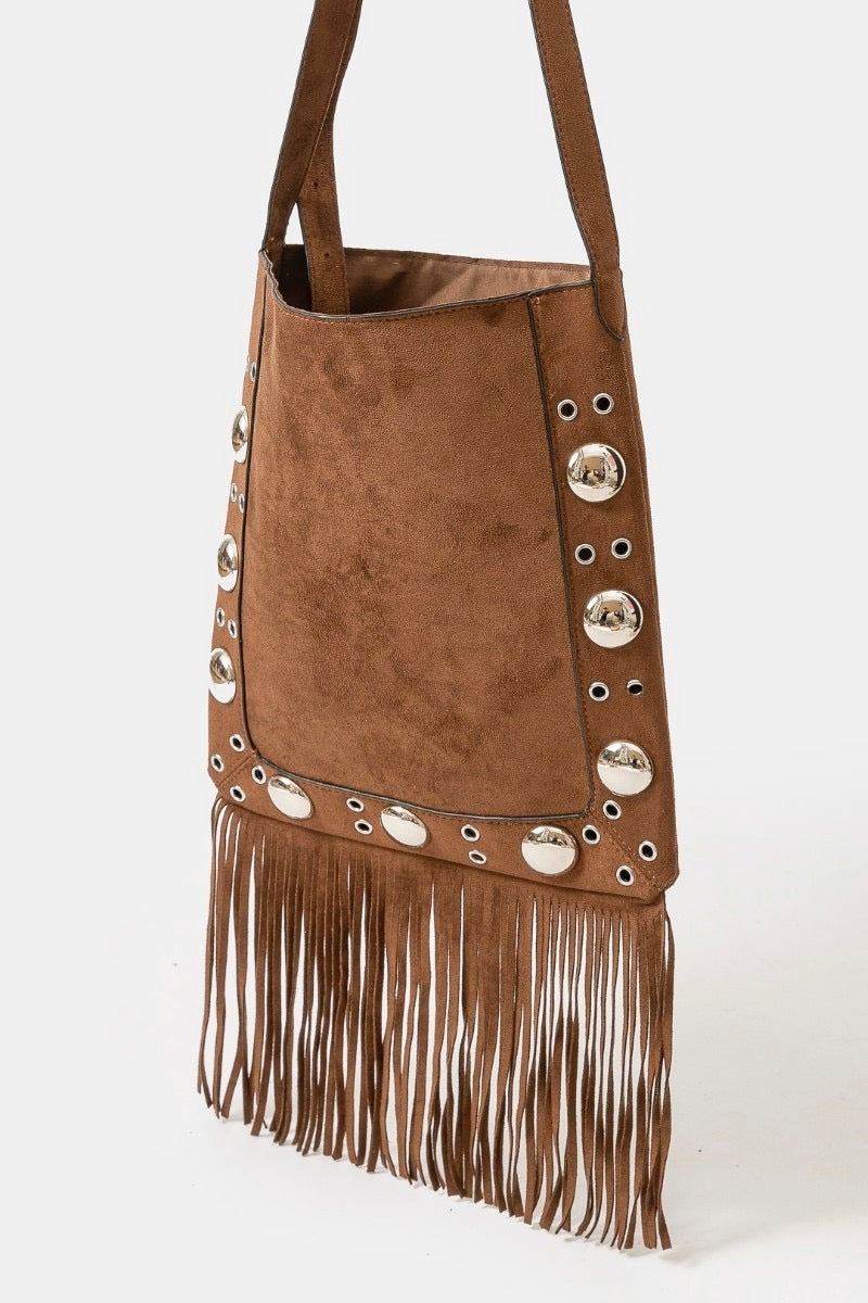 Faux Suede Crossbrody