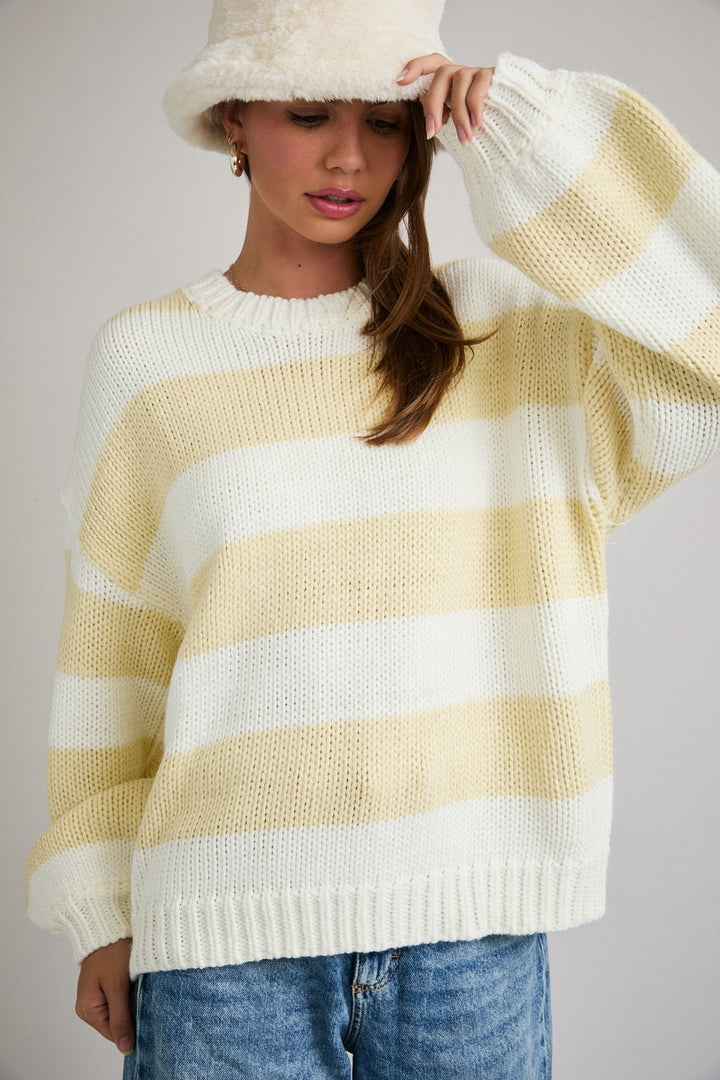 Sweet Like Honey Striped Sweater