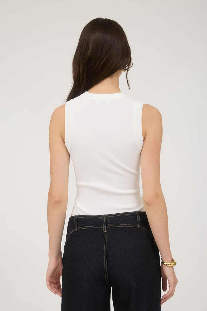 Sleeveless Round Neck Sweater Top