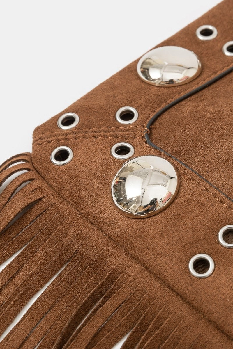 Faux Suede Crossbrody