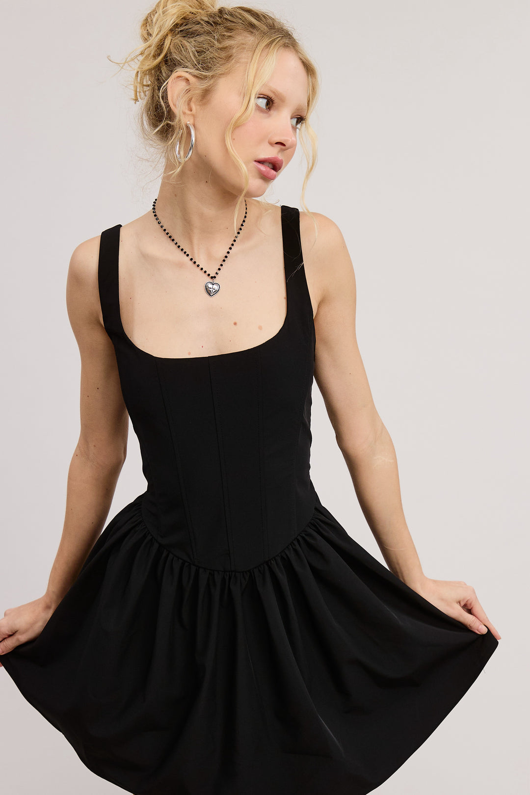 Romantic Flared Corset Mini Dress