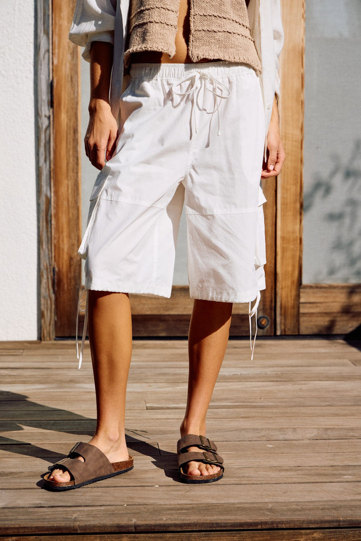 White Cargo Shorts