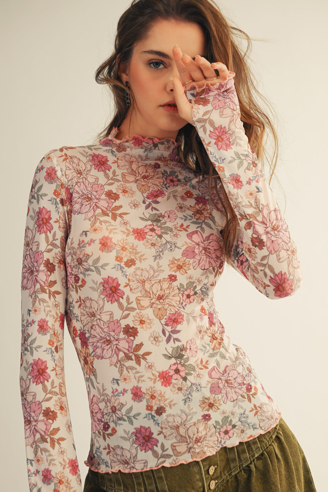 Spring Vibrant Mesh Top