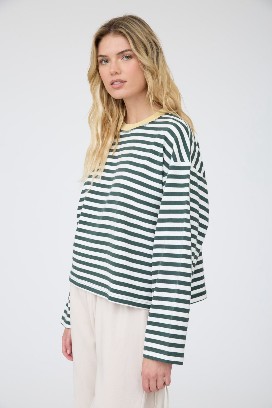 Long Sleeve Boxy Knit Top