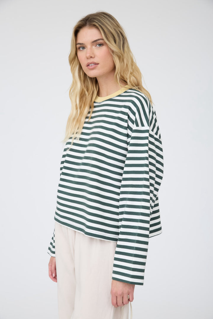 Long Sleeve Boxy Knit Top