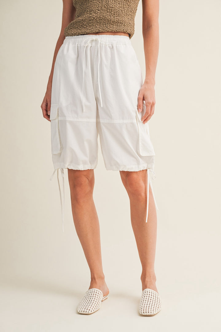 White Cargo Shorts