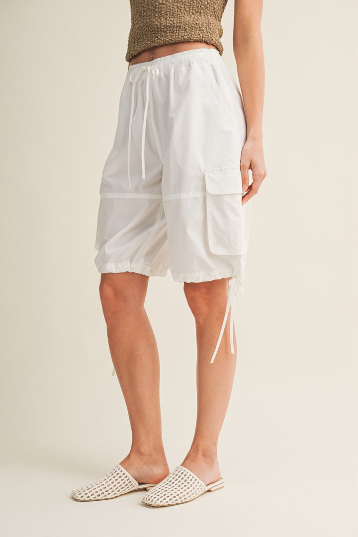 White Cargo Shorts