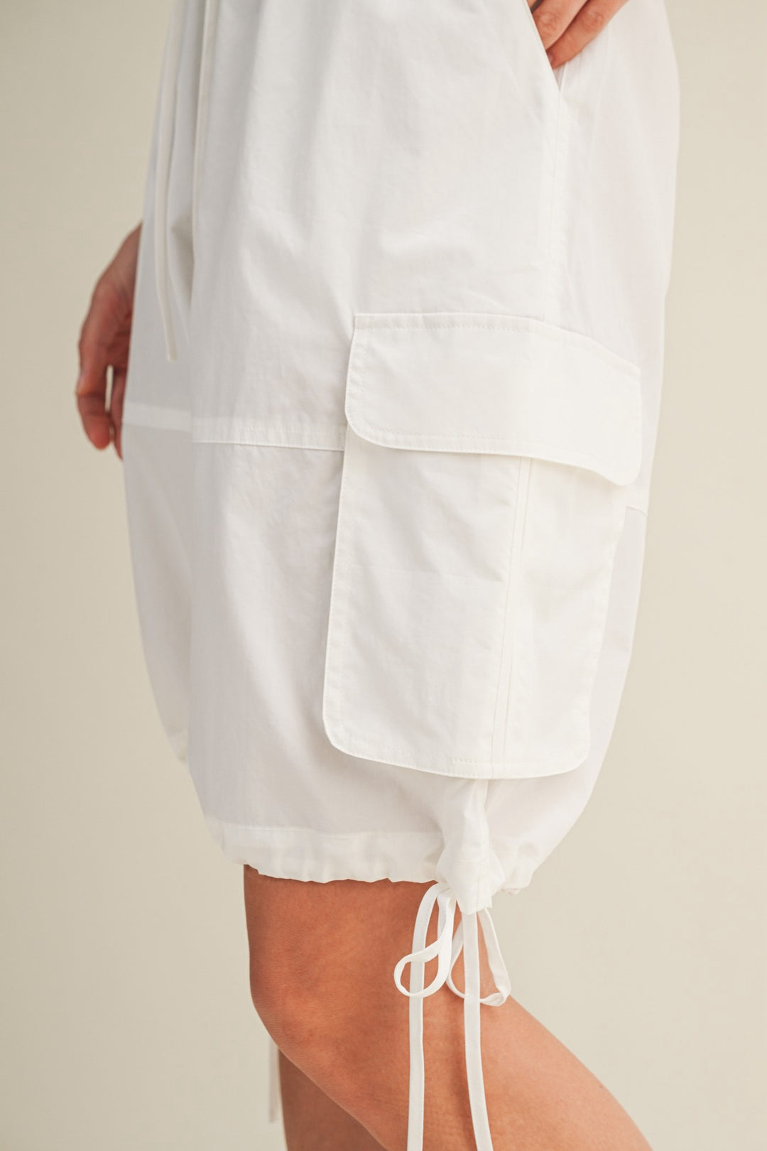 White Cargo Shorts