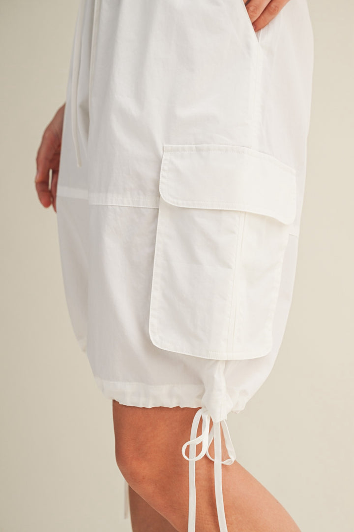 White Cargo Shorts