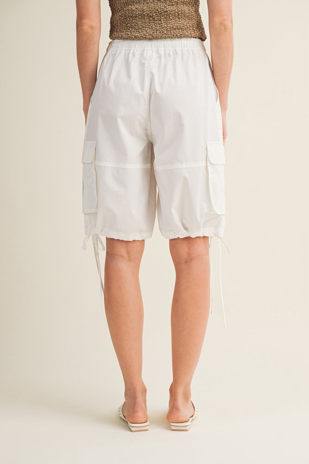 White Cargo Shorts