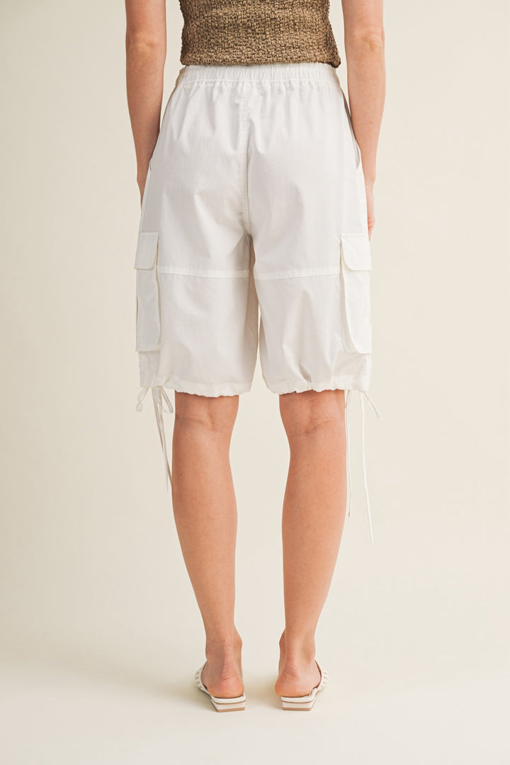 White Cargo Shorts