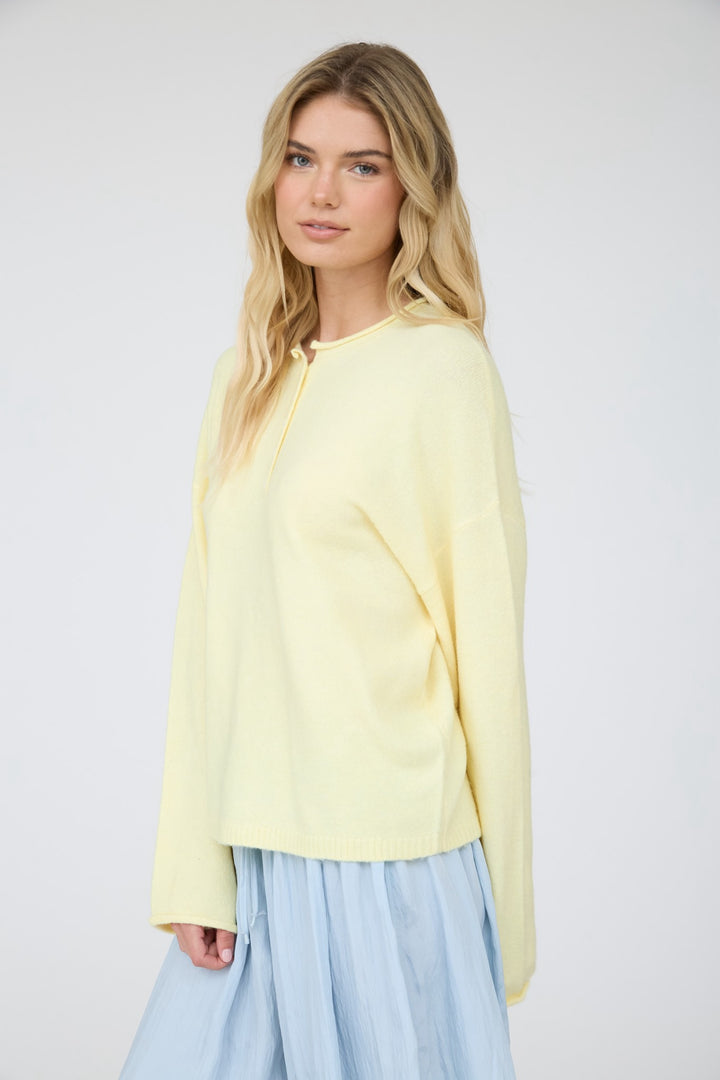 Butter Yellow Oversized Sweater