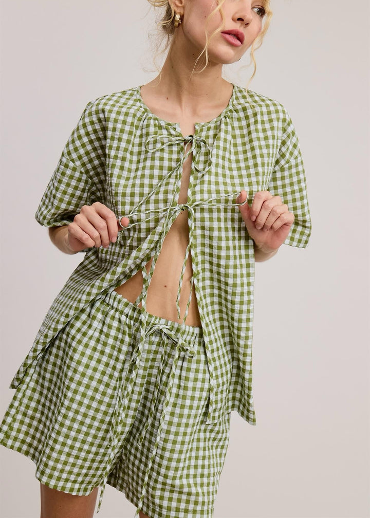 How Lucky Are We Gingham Shorts