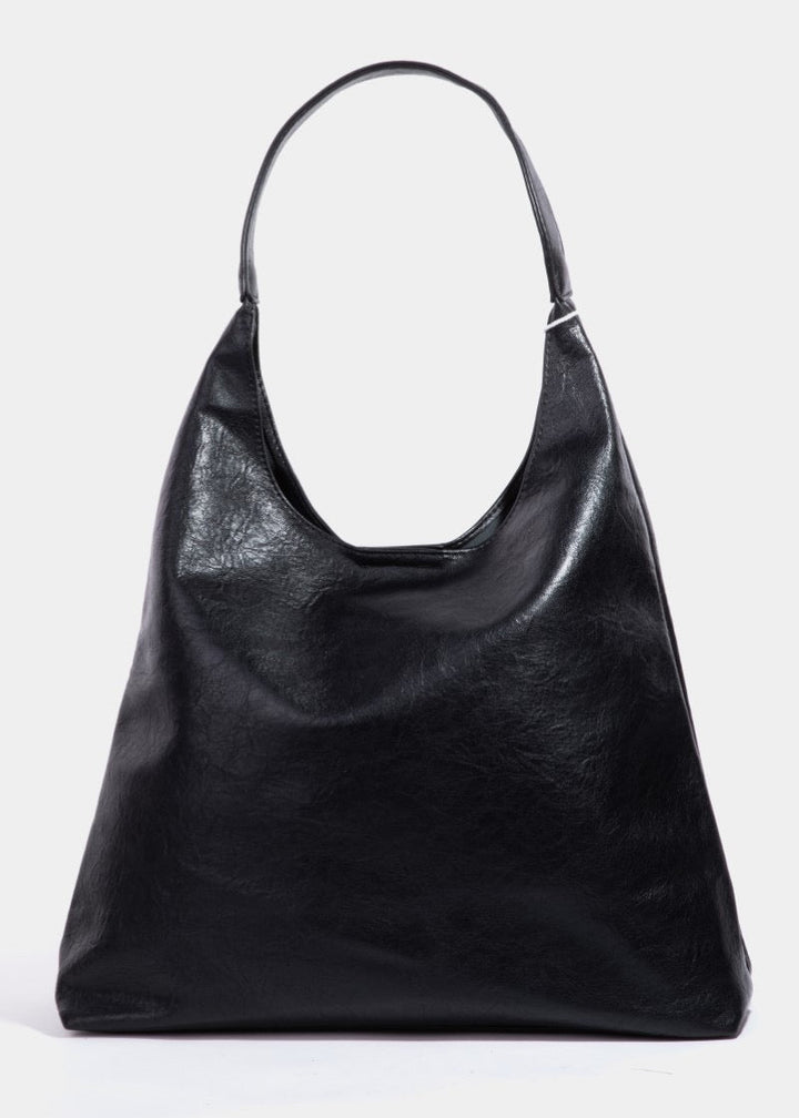 Faux Leather Shoulder Bag