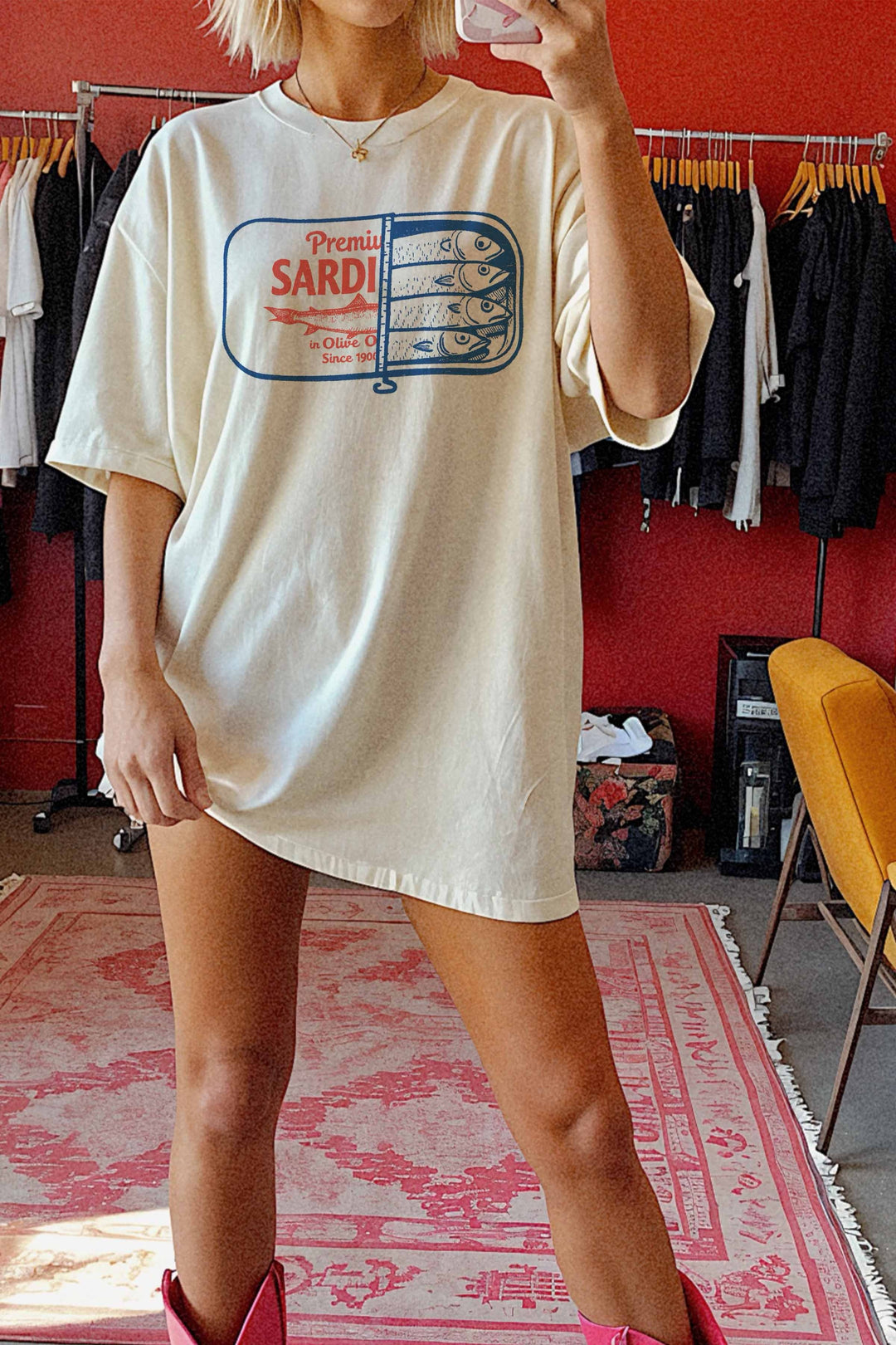 Sardine Oversized Graphic Tee