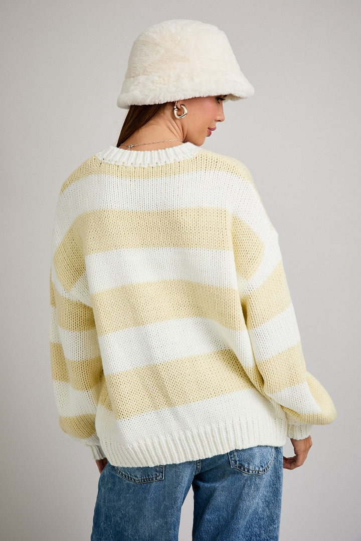Sweet Like Honey Striped Sweater