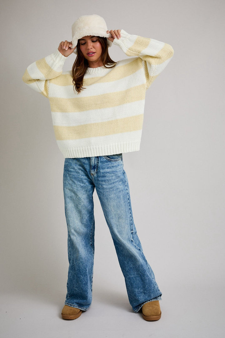 Sweet Like Honey Striped Sweater