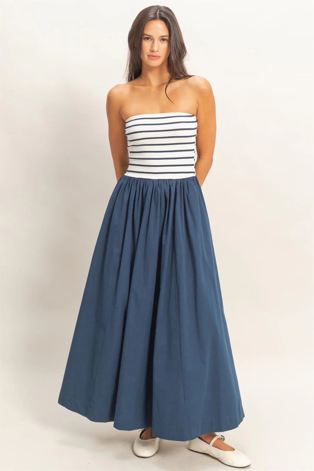 East Coast Love Strapless Maxi Dress