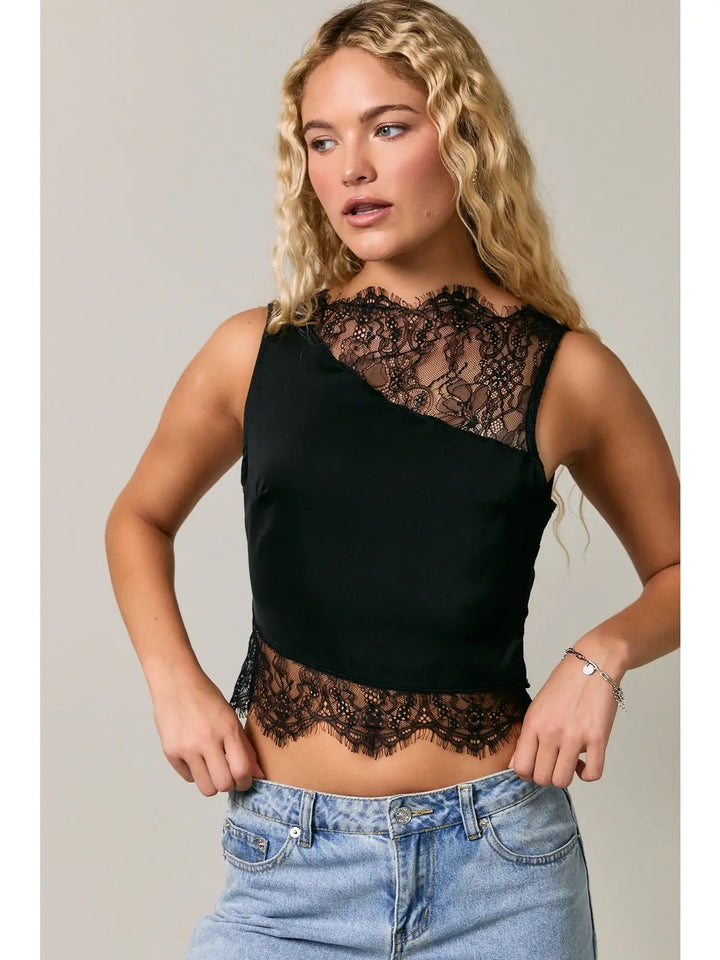 Into The Night Lace Top