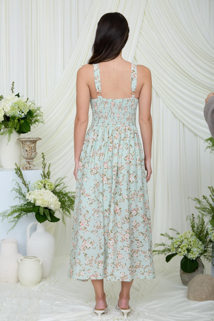 Mint and Pink Floral Dress