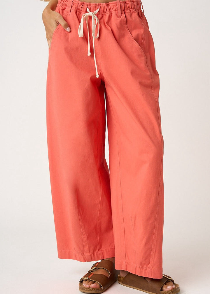 Coral Barrel Leg Pants