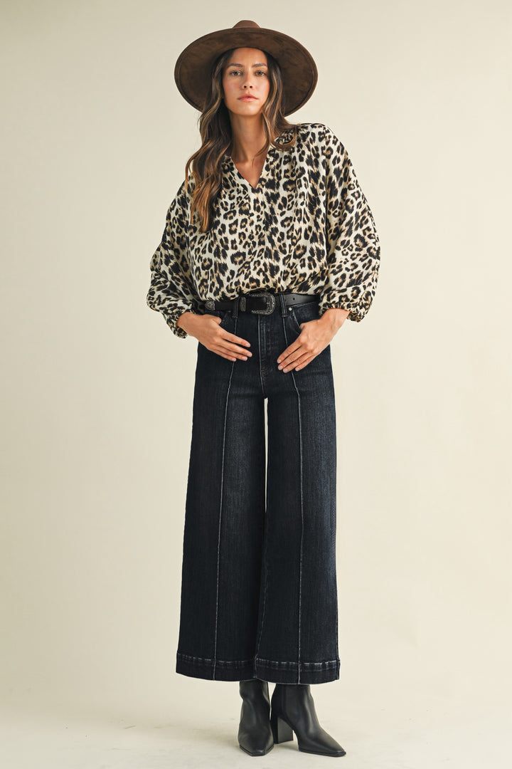 Highrise Pintuck Denim Jeans